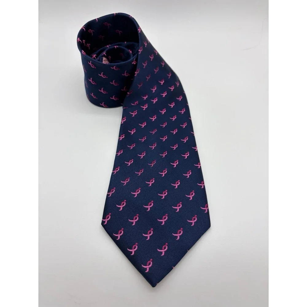 Knots For Hope, Susan G Komen, Breast Cancer Awareness, Mens 100% Silk Tie